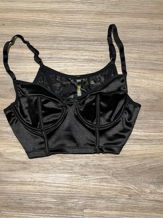 Aria Tops - Corset style cropped “going out top” black